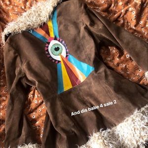 Hand painted vintage coat